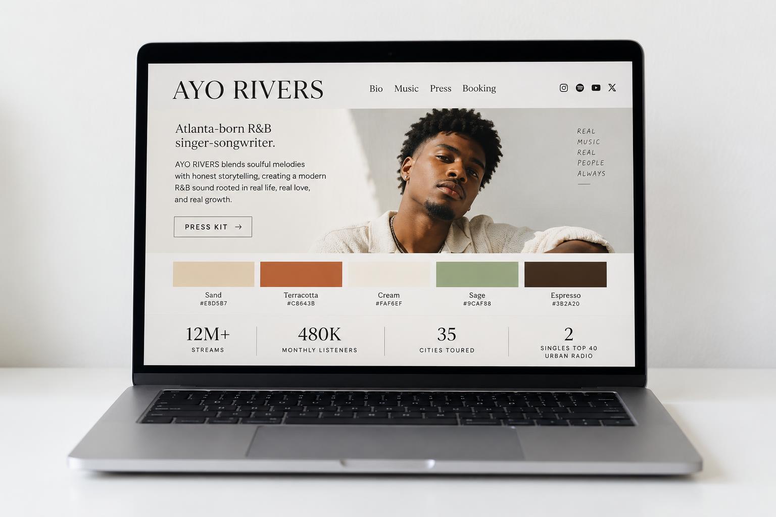 Ayo Rivers — Electronic Press Kit (EPK)